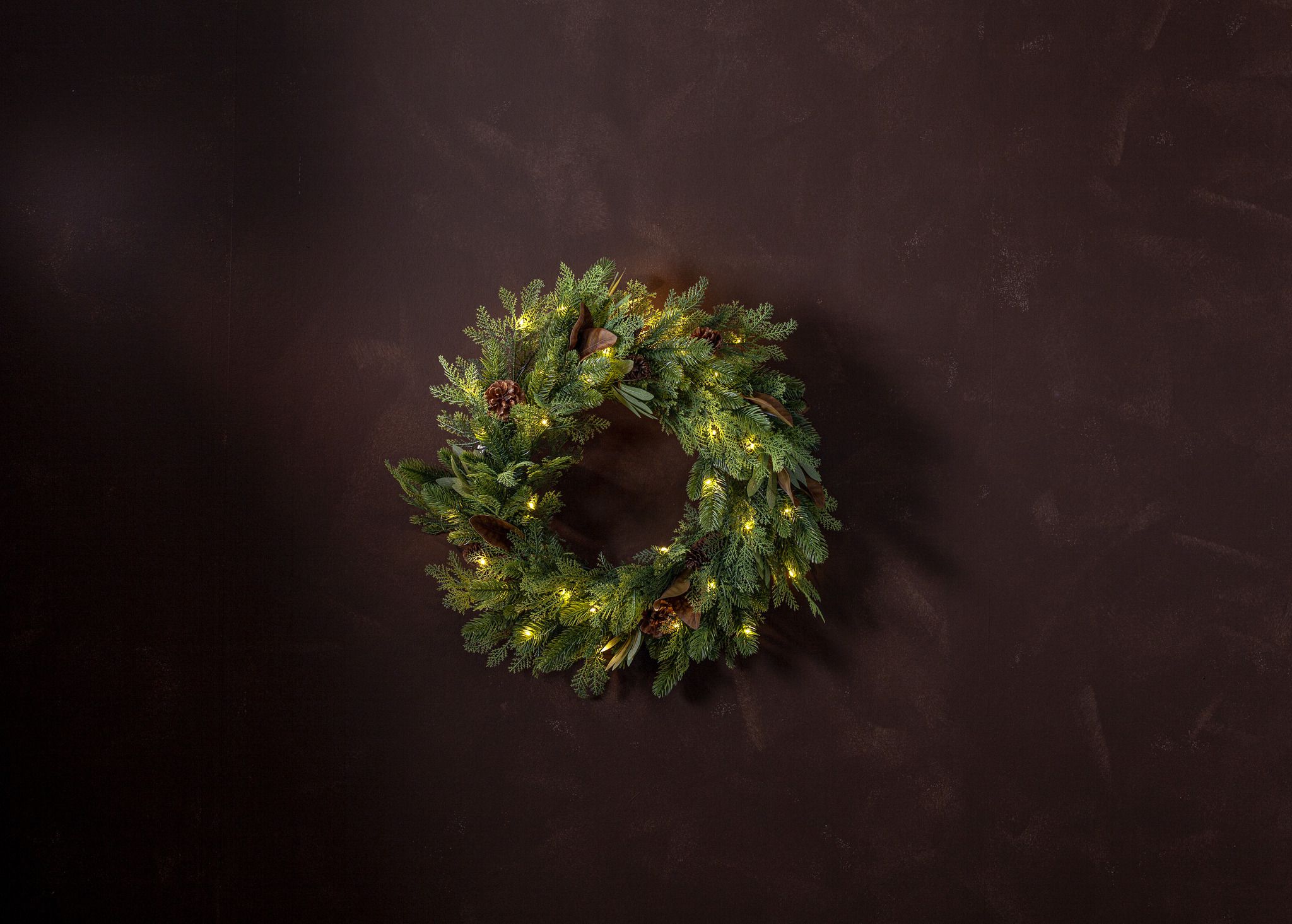 Kranz Mixi - Indoor, Warmweiss, Grün