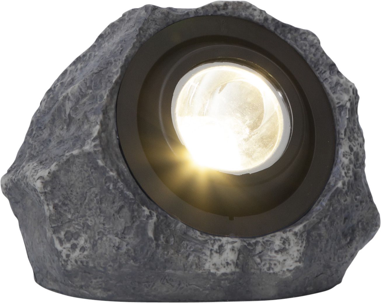 Décoration solaire Rocky - Grau, Lichtfarbe Warmweiss