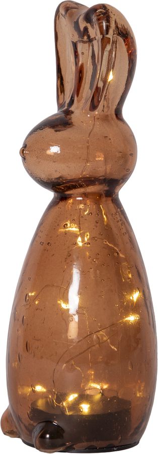 Glas Decoration Harry Brown - Indoor, Warmweiss, Braun