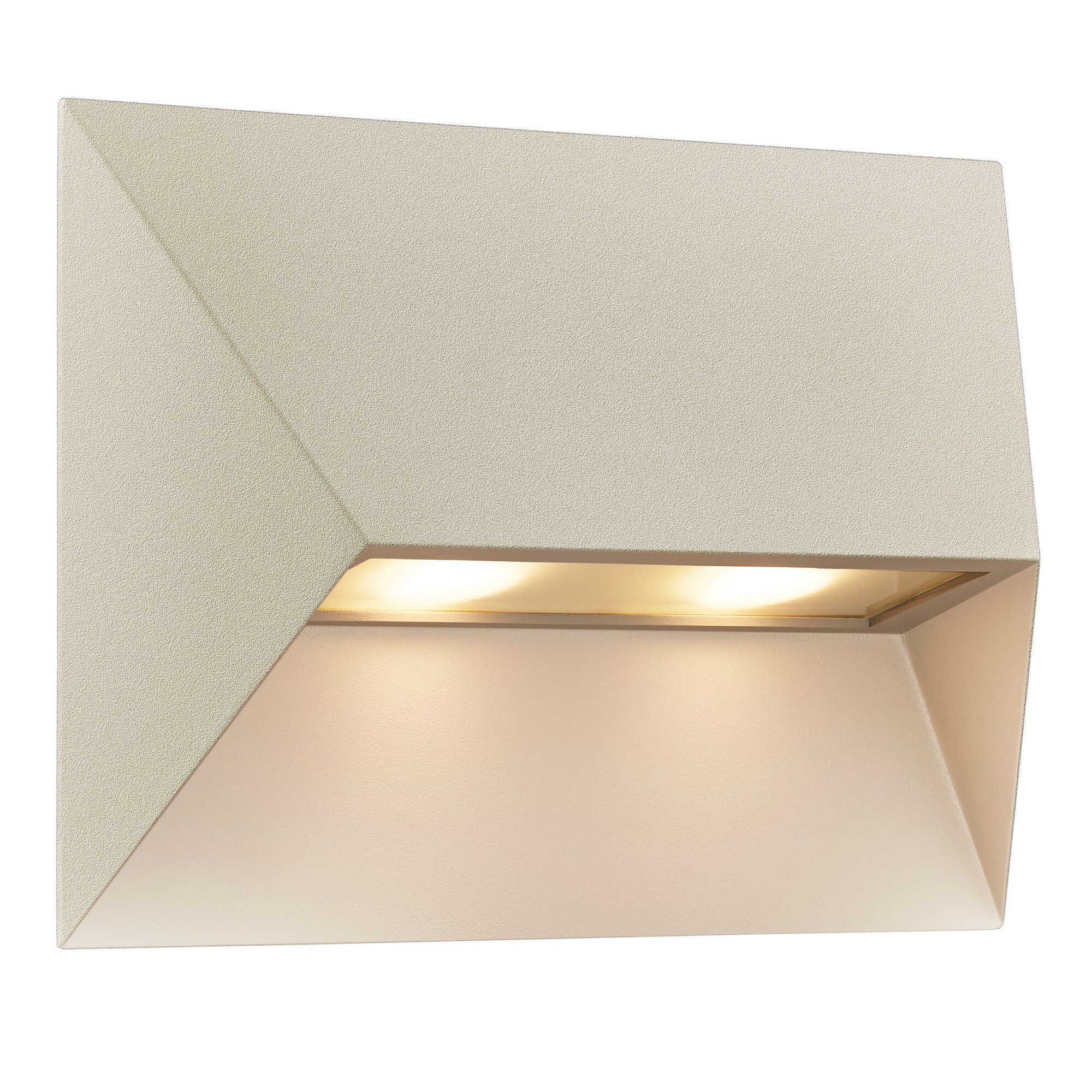 Wandleuchte PONTIO 27 - 2xGU10 (exkl.), max.2x25W, IP54, sand, dimmbar (optional Leuchtmittel), L=150mm,B=150mm, H=190mm
