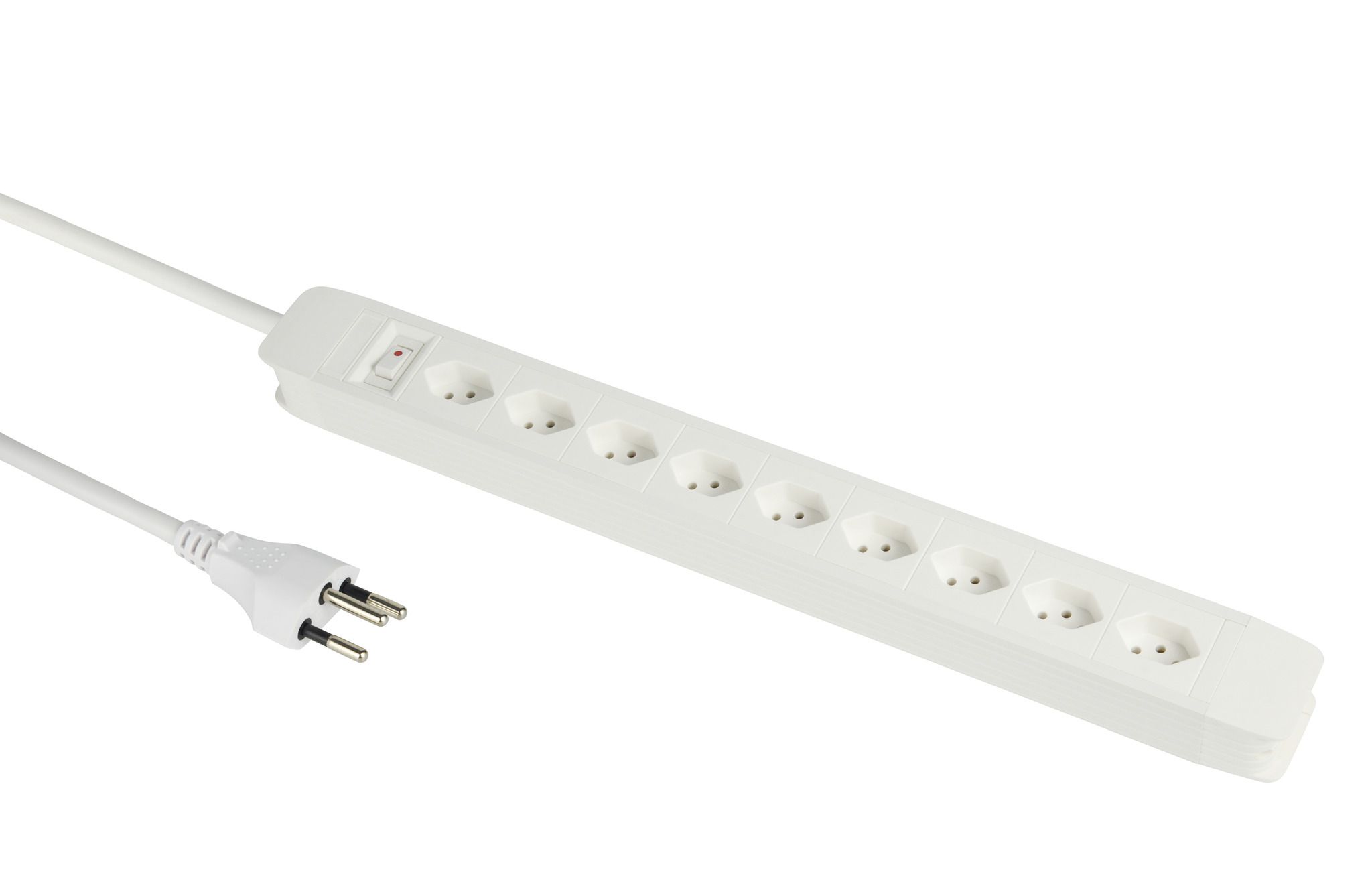 PRINCIPIO 9xH - 9x T13 horizontal, 2.0m Kabellänge, Schalter, weiss