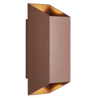 Nico Square 22, Wandleuchte, Rost - GU10, IP54, max.35W