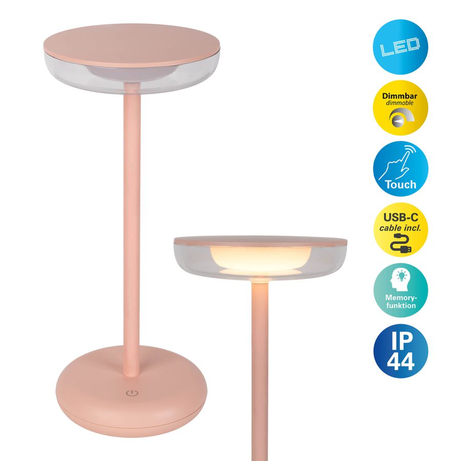 Akku-Tischleuchte PASI - LED-Modul, 6W, IP44