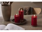 LED Pillar Kerze Flamme Flow - Indoor, Rot, 17.5 cm höhe, Timerfunktion