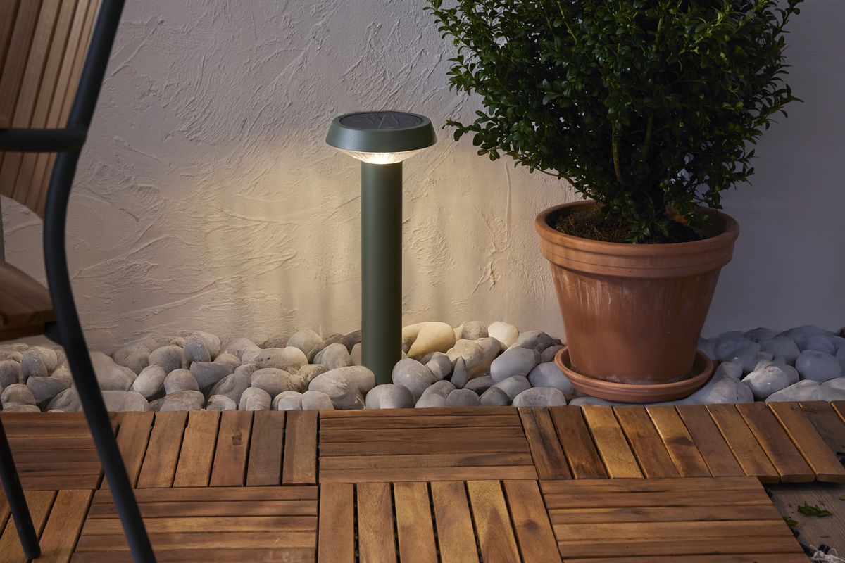 Solar Pollerleuchte Casa - Indoor, Outdoor, Warmweiss, Grün