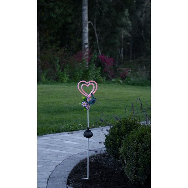 Solar Decoration Linny Heart - IP44, Rot, Dämmerungssensor
