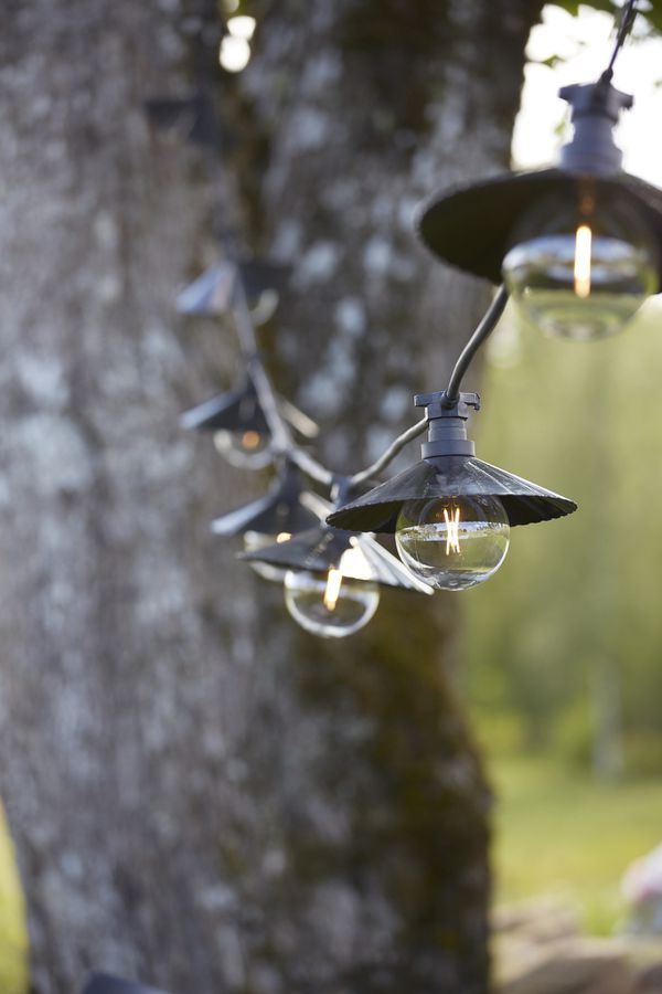 LED Party-Deco Illuminationskette Solo - 20xE27 (Leuchtmittel exkl.), IP44. IP55 Stecker, L=20m