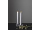 LED Dinner Kerze 2er Pack Flamme - Indoor, Weiss, 25cm Höhe, Timerfunktion
