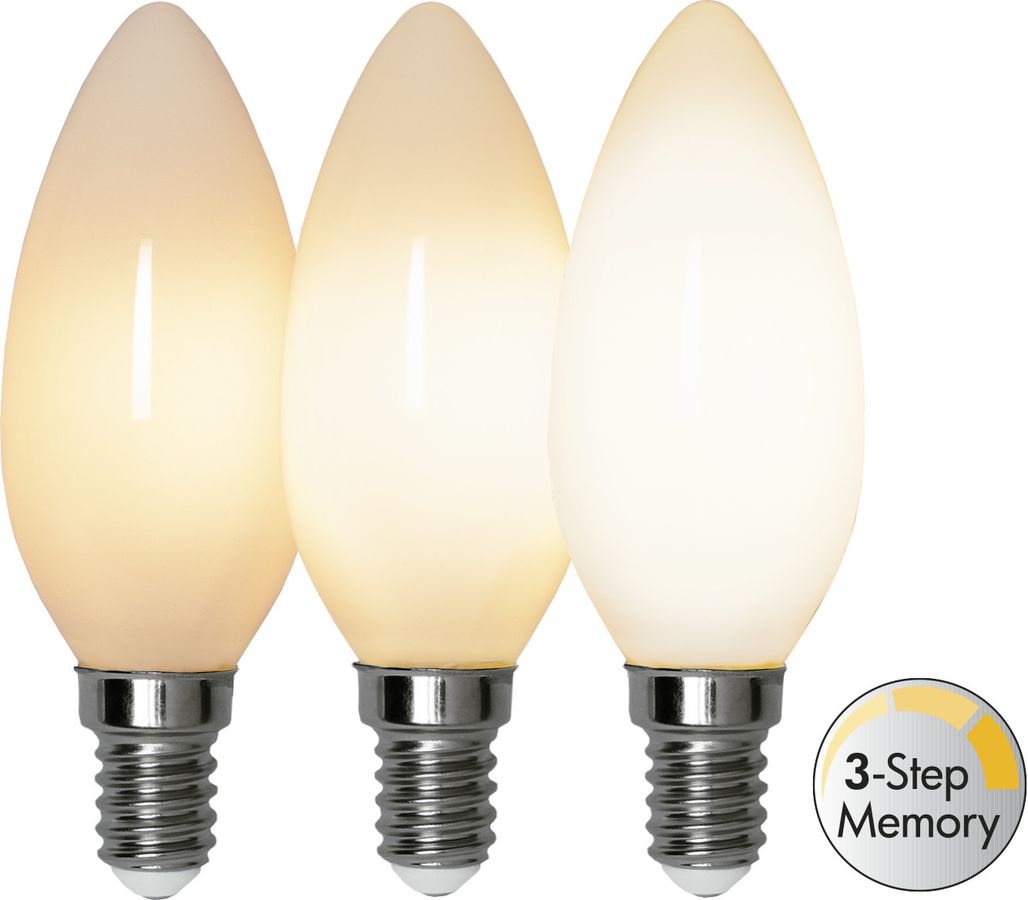 LED Leuchtmittel E14 C35 Opaque Filament RA90 3-step - E14, 380Lm, 2700K, 4W, 220-240VAC