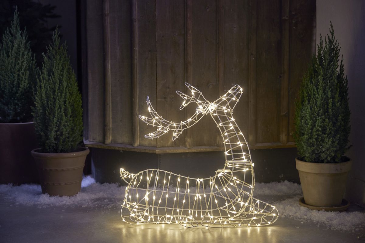 Silhouette Atja - IP44, Warmweiss, Silber