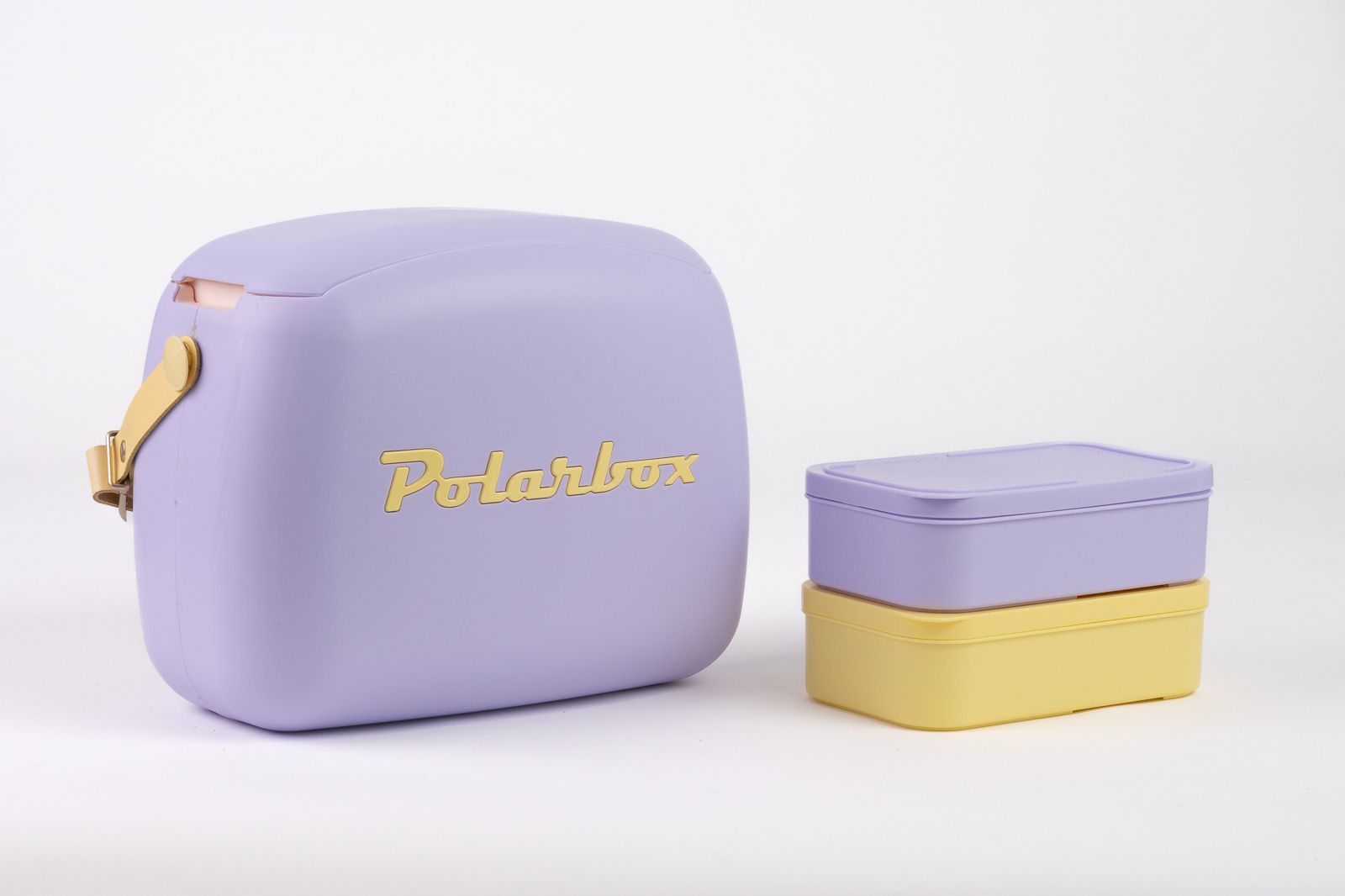 Polarbox CoolerBag lila 6l inkl. 2 Frischhalte-Dosen lila & gelb - Kühlbox, 6l, Vintage Design
