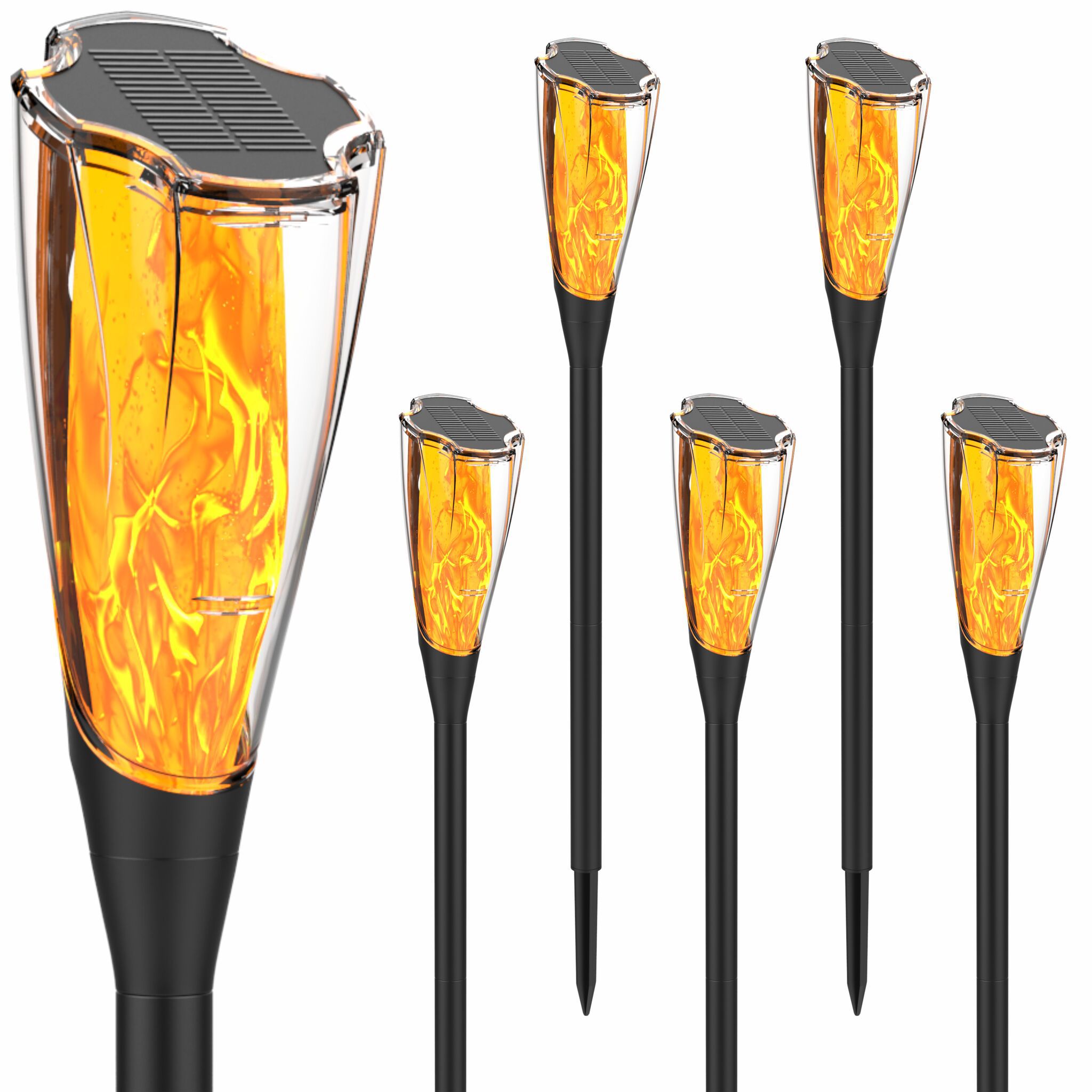 Duopack Solar-Stick Flamme hoch - Warmweiss, IP44