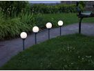 Solar Poller-Leuchte 4 Pack Globus - Weiss, Lichtfarbe Warmweiss