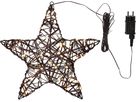 Outdoor Decoration Vicke Star 40cm - Indoor, Outdoor, Warmweiss, Braun