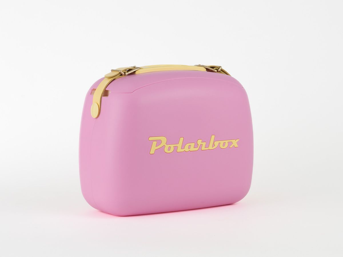 Polarbox CoolerBag bubblegum pink-cyan 6l inkl. 2 Frischhalte-Dosen bubblegum pink & gelb - Kühlbox, 6l, Vintage Design