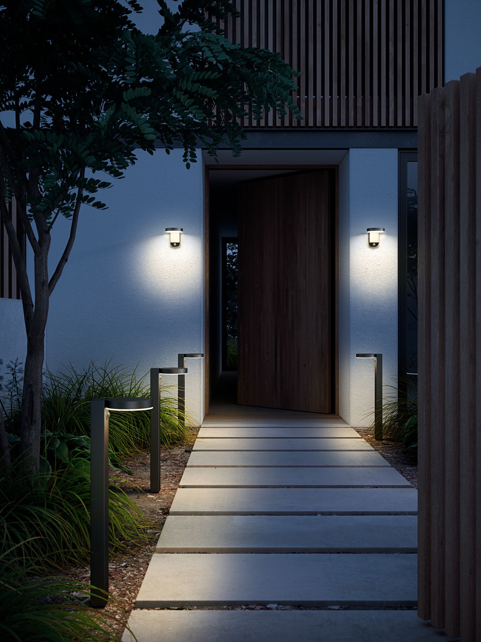 Rica Round, Wandleuchte, Solar - LED Modul, 5W ,IP54