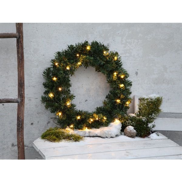 Kranz Alaska - Grün, 24 LEDs, IP44
