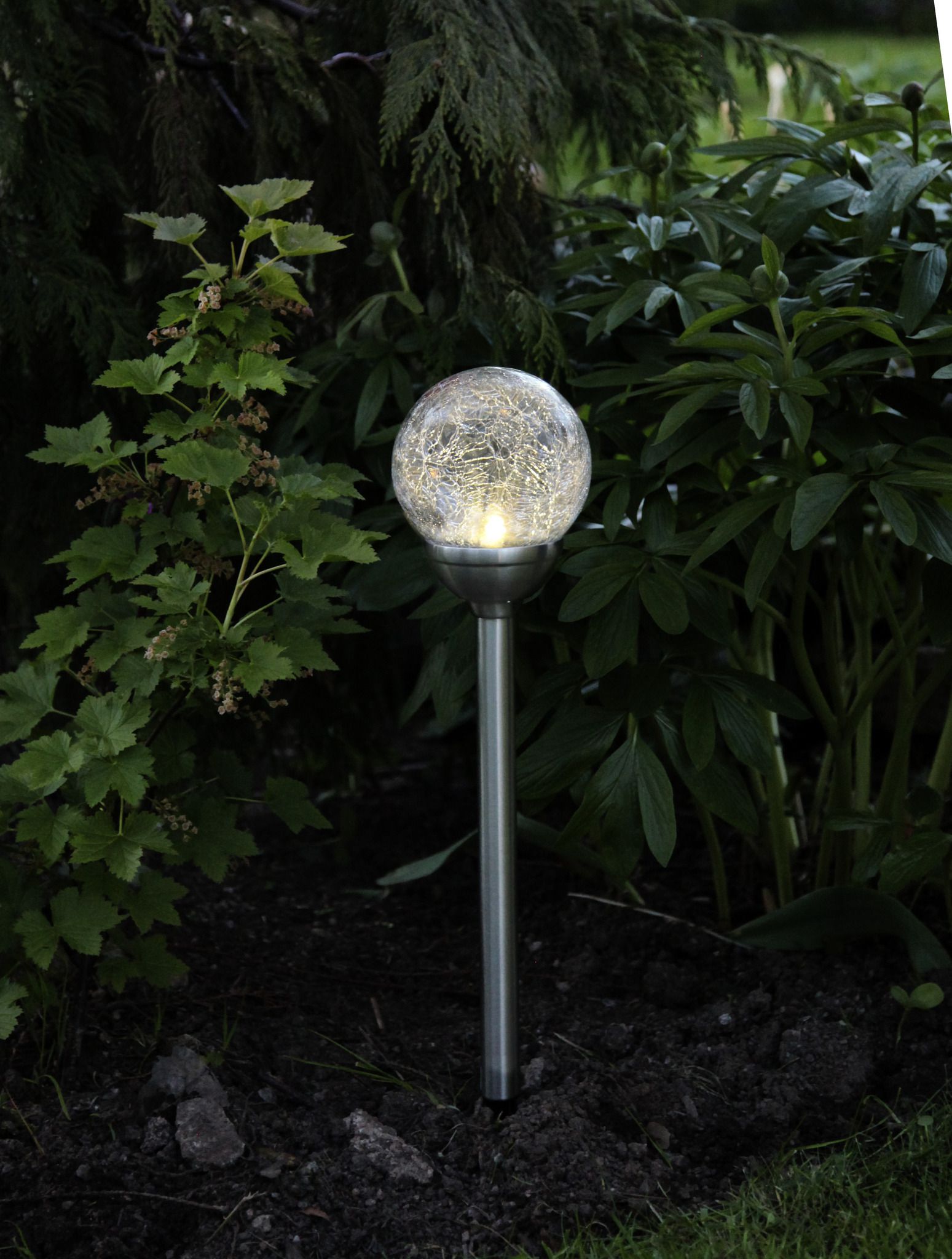 Lampe solaire de chemin oma - Rostfreier Stahl, Lichtfarbe Warmweiss
