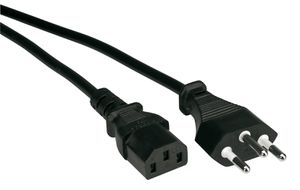 Cavo di alimentazione del dispositivo 1.8m - 1.8m, T12 - C13, schwarz, H05VV-F 3G0.75mm2