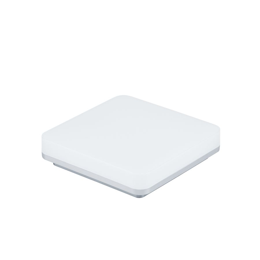 Luce per montaggio a superficie a LED Slice Square 15W - 10/15W, 1000/1500lm, 3000/4000K, IP54, CRI >80, 110°, silber, nicht dimmbar, L=210mm, B=210mm,H=50mm