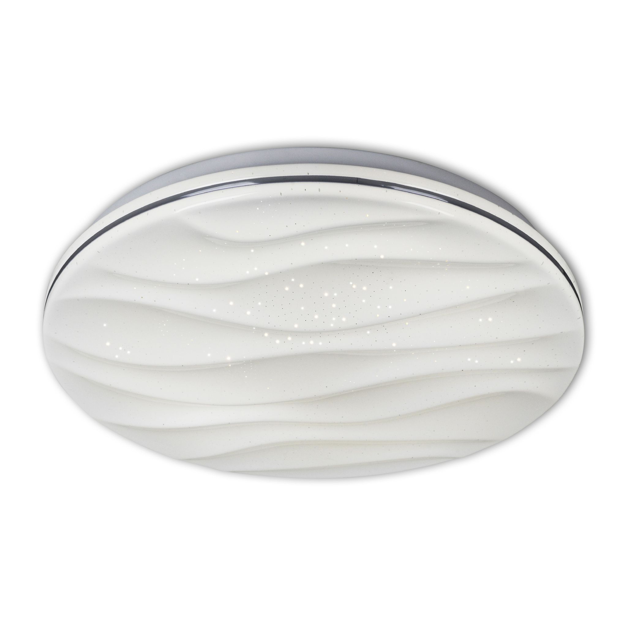 Smart Home LED Deckenleuchte Austin mit Kristalleffekt - LED fest verbaut, 2700-6500K, warm-kaltweiss