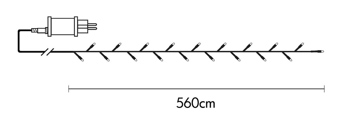 Lichterkette Shiny Warm White - Indoor, Outdoor, Warmweiss, Schwarz