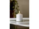 LED Pillar Kerze Flamme - Indoor, Weiss, 12cm Höhe, Timerfunktion