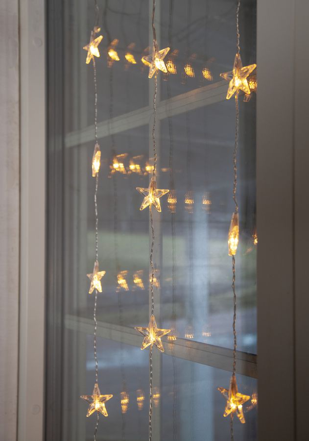 Sternenlichtervorhang - IP20, Warmweiss, 30 LED