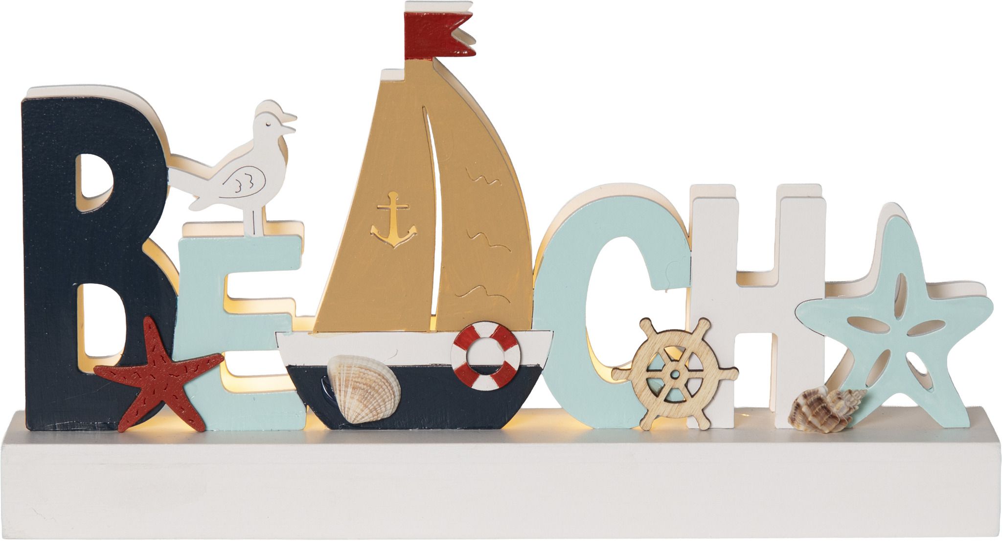 Tisch Dekoration Seaside - Indoor, Blau, 13.00cm Höhe