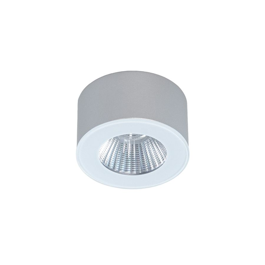 Spot LED Mille - 8W, 615lm, 3000K, IP44, CRI 80, 40°, grau/weiss, dimmbar, D=63mm, H=34mm