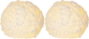 LED Pillar Kerze 2P Snowball - Indoor, Weiss, 7 cm höhe, Timerfunktion