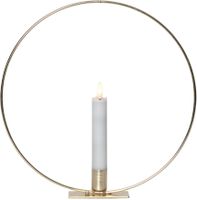 Indoor Decoration Flamme Table - Indoor, Messing, 28cm Höhe, Timerfunktion