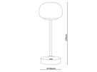 LED Akku- Tischleuchte PINA  schwarz - LED-Modul, 6W, IP20