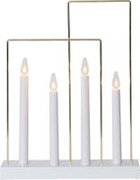Kerzenständer Glossy Frame - IP20, Neutralweiss, 4 LED's