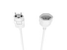 Verlängerungskabel MOVE - 3m T12/T13, weiss, H05VV-F 3G1.0mm2 mit dreh- und klappbarem Stecker 270° / 180°
