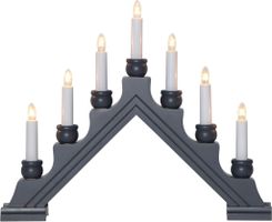 Kerzenleuchter Karin - IP20, Grau, Warmweiss