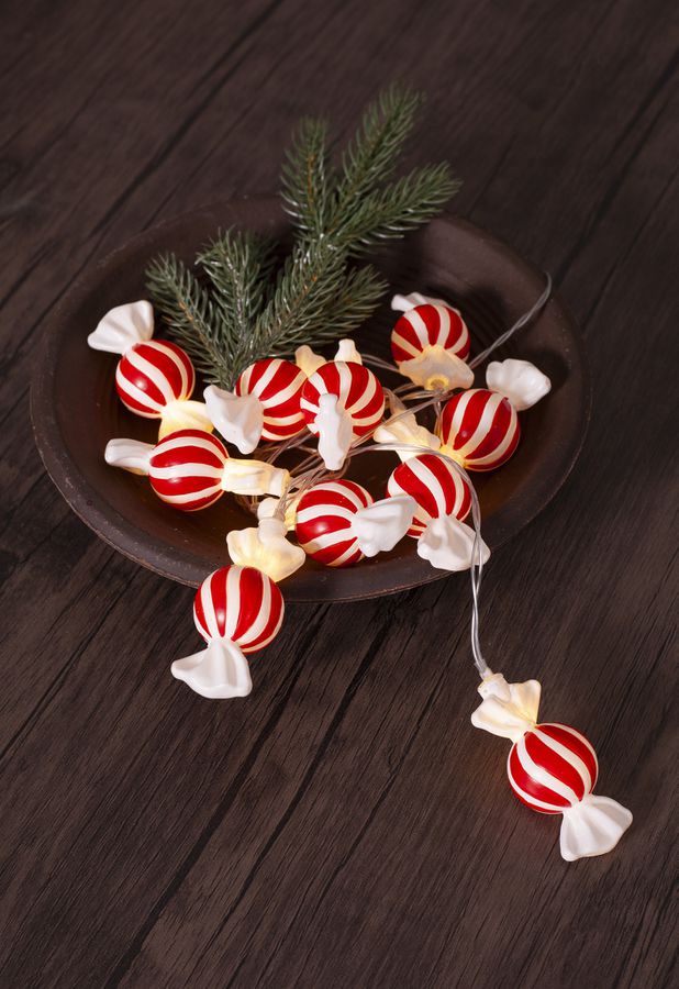 Lichterkette Bonbon - Indoor, Warmweiss, Rot