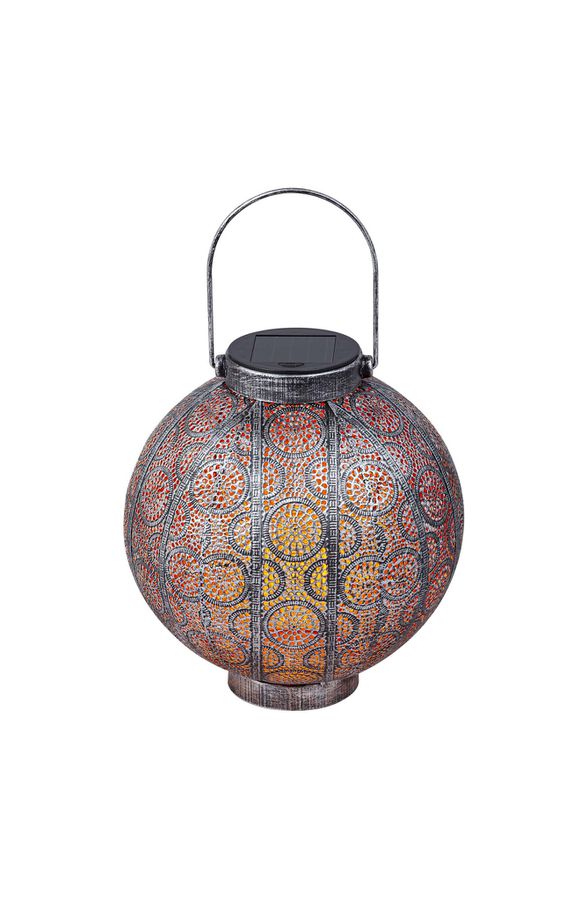 Solar Laterne MENKAR - Amber LED, IP44, 1800K