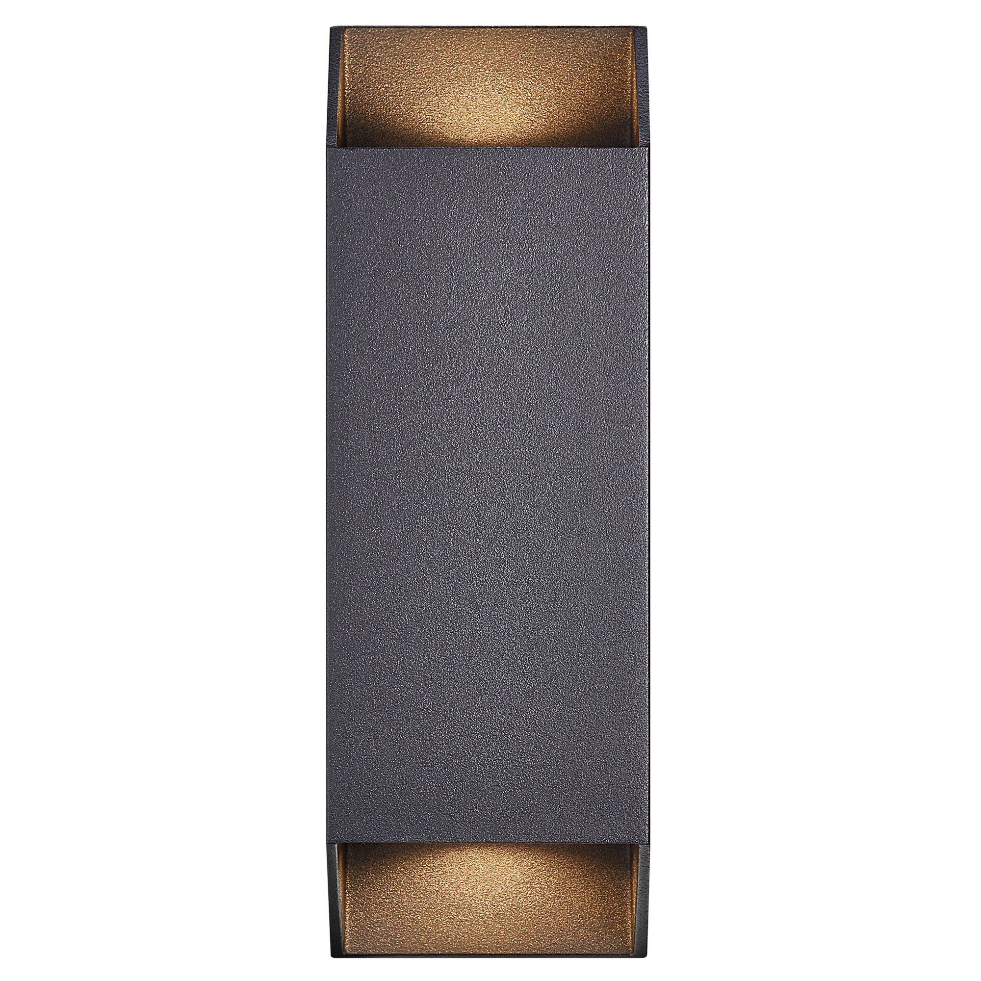 Nico Square 22, Wandleuchte, Schwarz - GU10, IP54, max.25W
