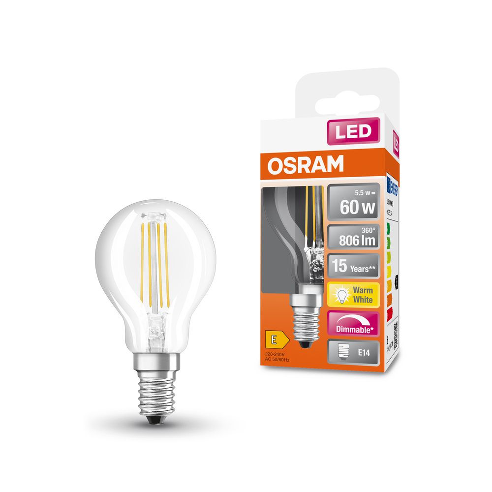 LED Retrofit CLASSIC P DIM - E14, 806Lm, 2700K, 5.5W, 230V