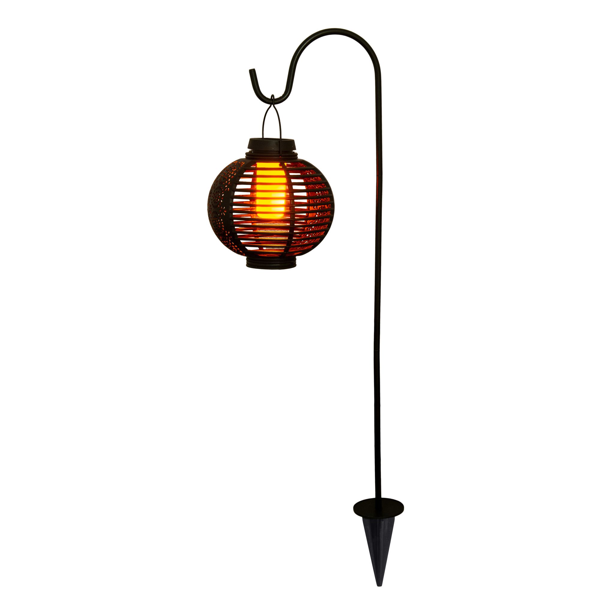 LED Solarleuchte LAMPION H: 78 cm mit Erdspieß - IP44, 0.2W, Warmweiss