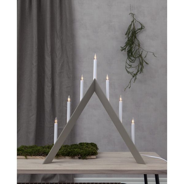 Kerzenleuchter Arrow - IP20, Beige, Warmweiss