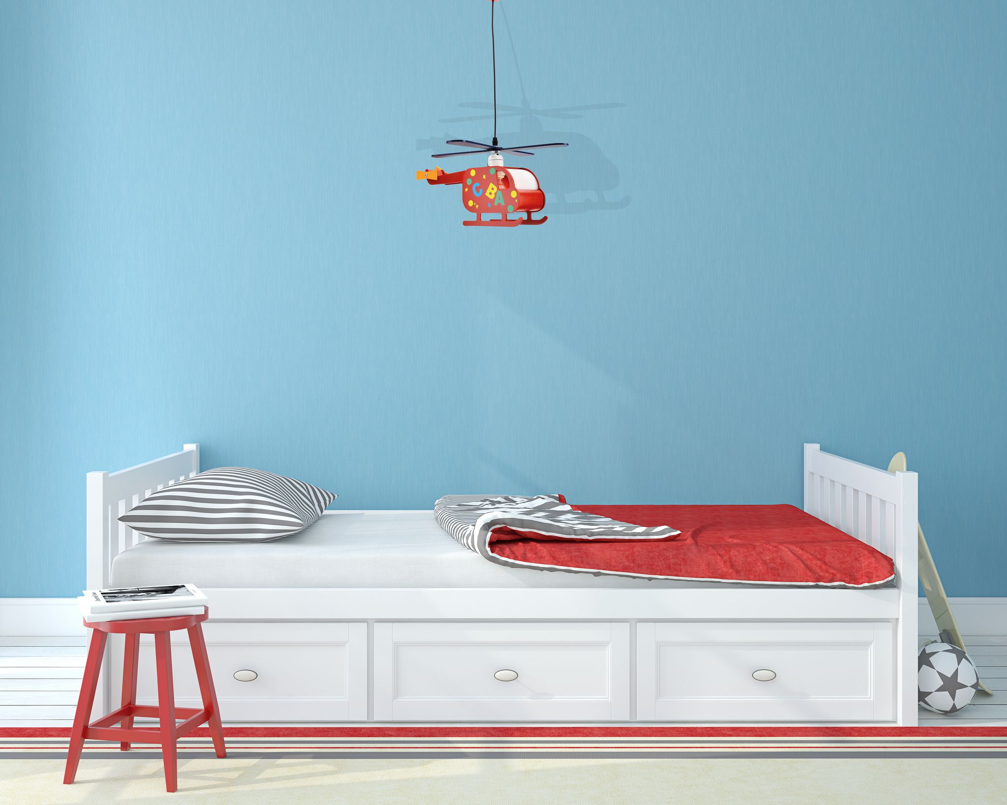 Kinderpendelleuchte Hubert Hubschrauber - IP20, E27, multicolor