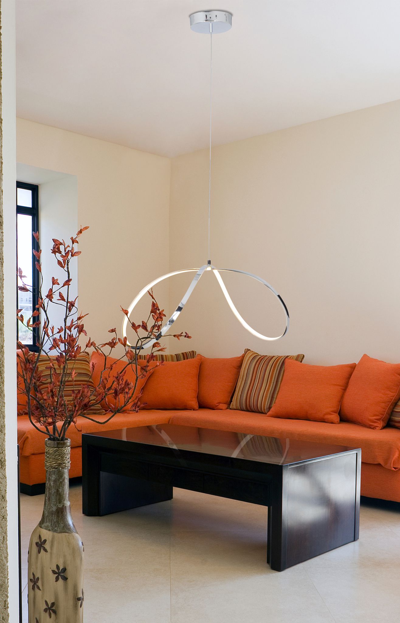 LED Pendelleuchte Loop Line - LED fest verbaut, 3000K, warmweiss