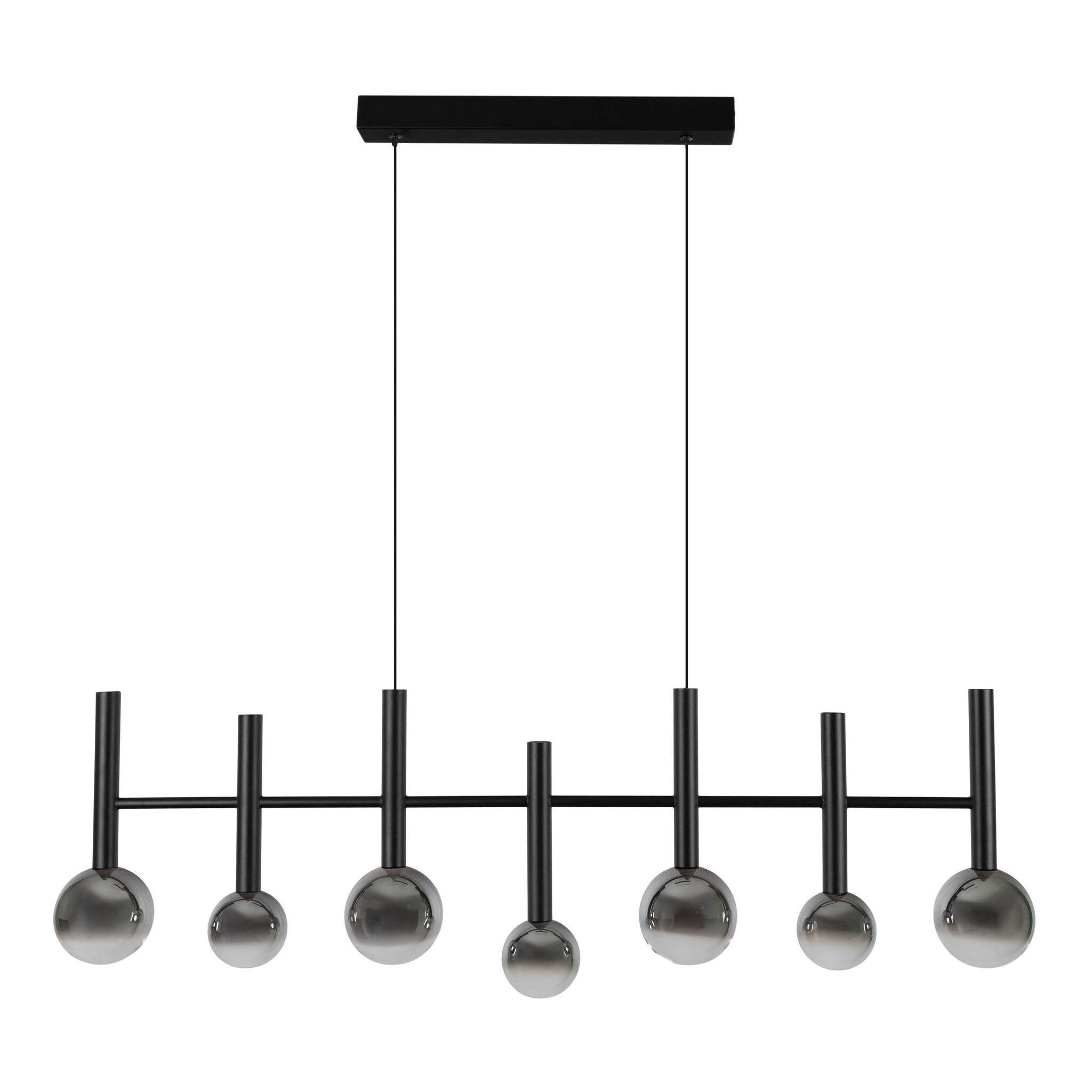 7er LED Pendelleuchte  SINGAPUR  L: 98cm schwarz - IP20, LED-Modul, Schwarz