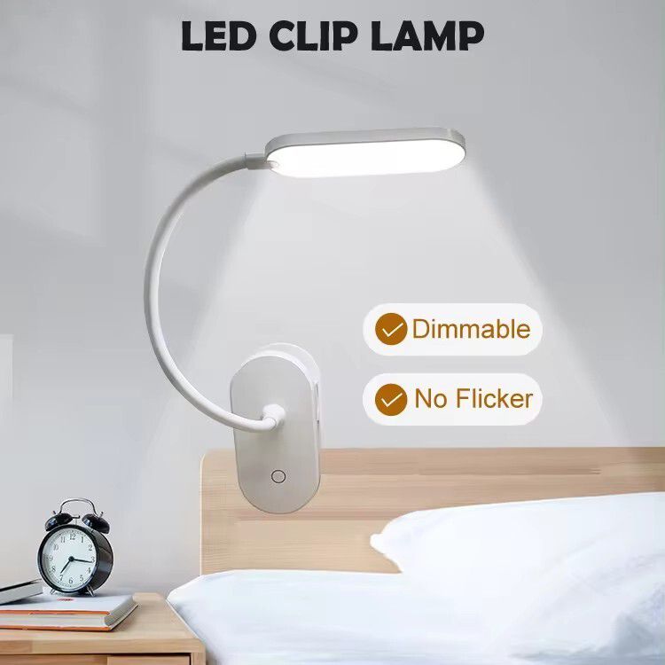 Akku Tisch- Clipleuchte USB/C - 5V DC (USB-C), 2.5W, 160lm, 4000K, 3 Step dimming, weiss