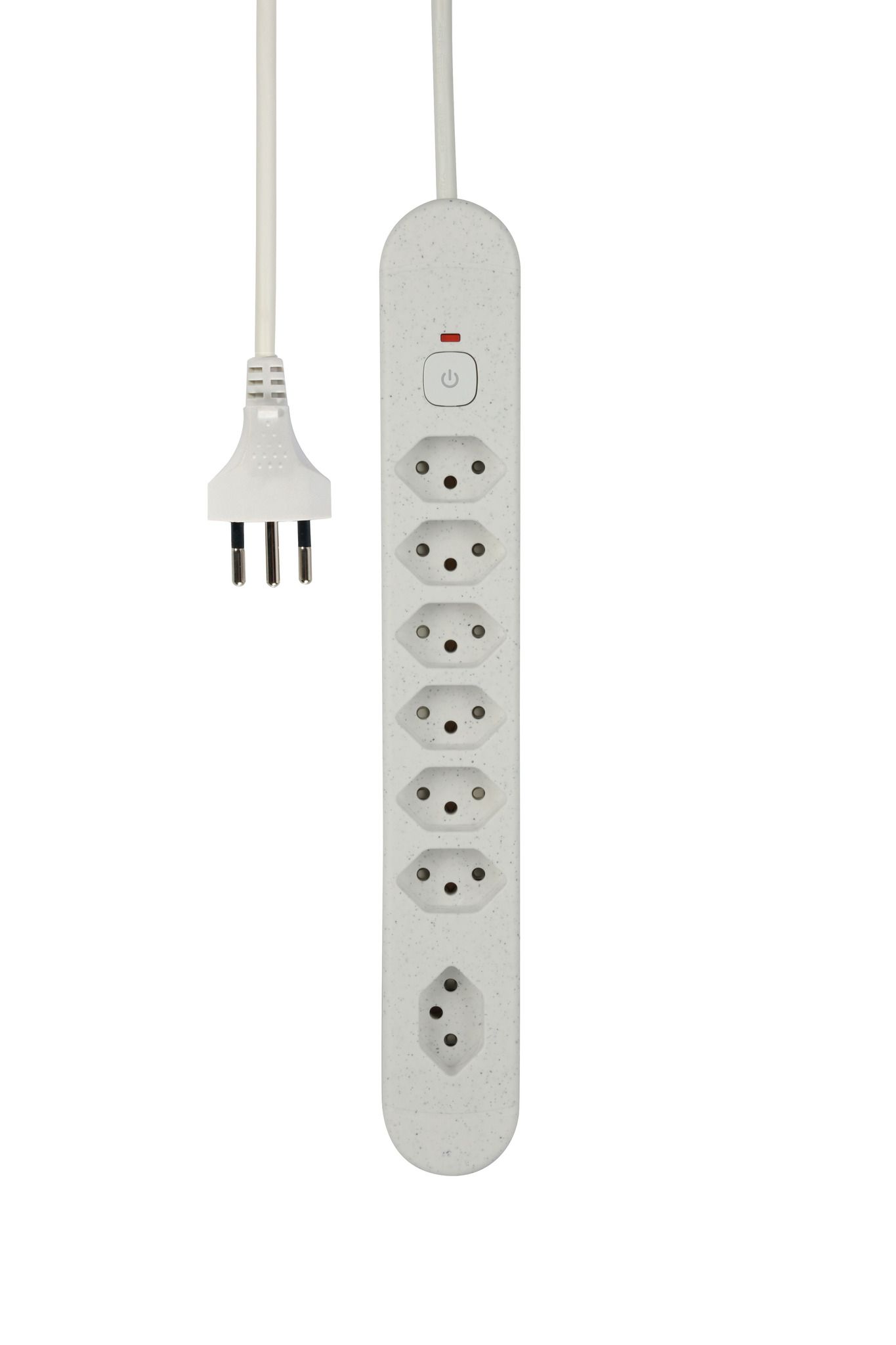Steckdosenleiste Re:Life - 7x T13., 1.8m Kabel, weiss