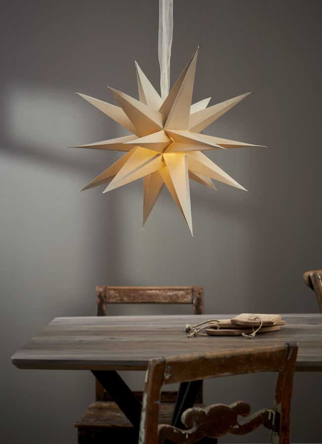 Papierstern December - IP20, Beige