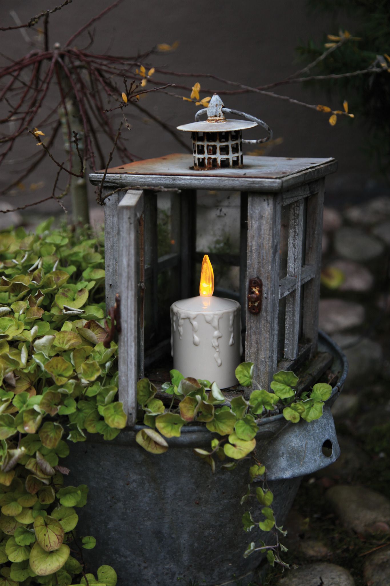 LED Kerze Paula - Outdoor, Beige, 11.5cm Höhe, keine Timerfunktion