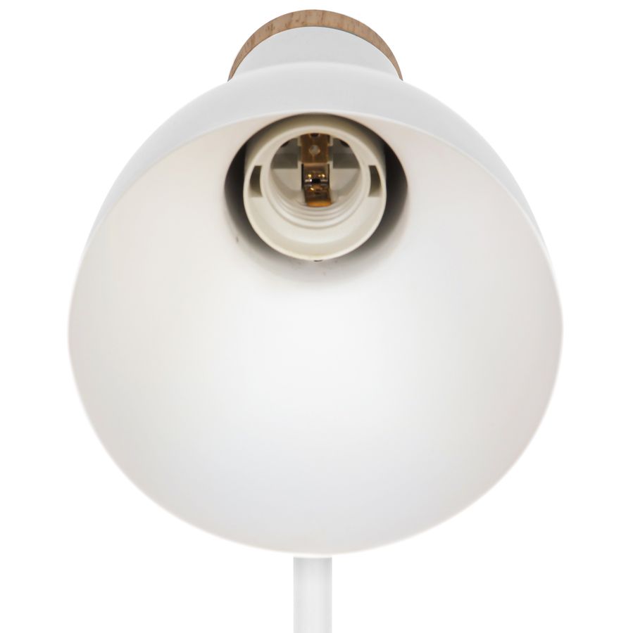 Tischleuchte Devone Weiss - 15W, E27, IP20